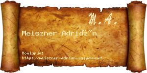 Meiszner Adrián névjegykártya